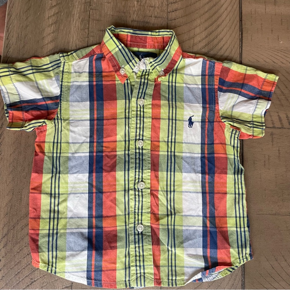 Ralph Lauren Multicolor Plaid Kids Button Down Shirt